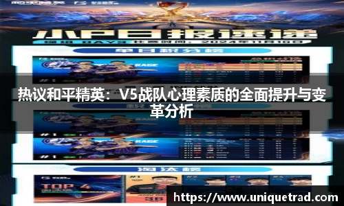 热议和平精英：V5战队心理素质的全面提升与变革分析